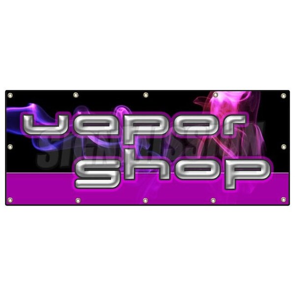 VAPOR SHOP BANNER SIGN pipes e-liquid flavor concentrates nicotine